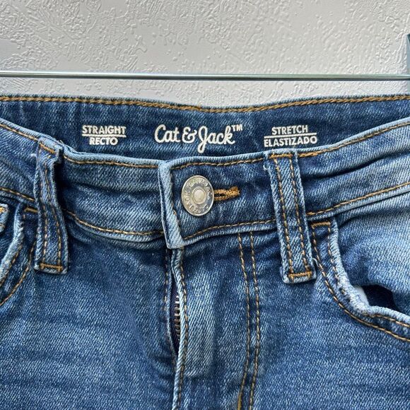 Cat & Jack Kids Straight Leg Blue Jeans Size 6 Stretch Denim - Picture 4 of 6